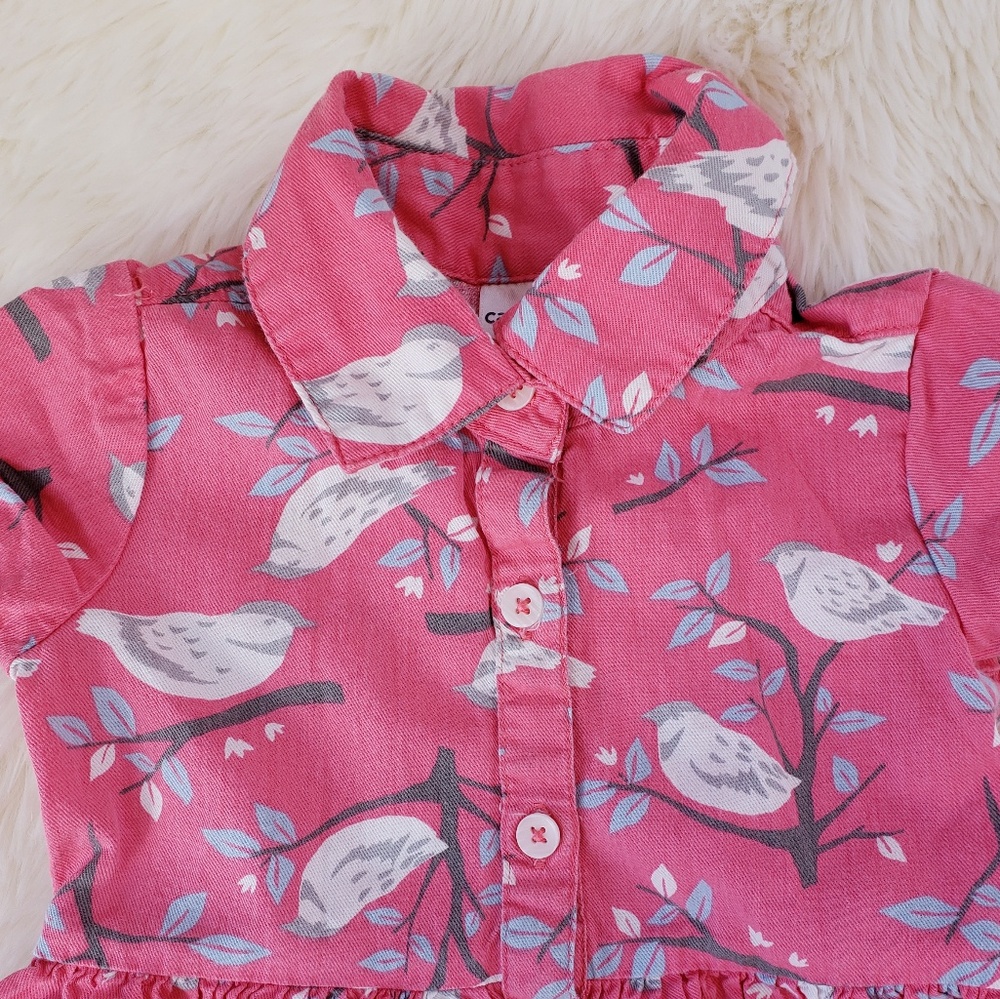 Button Up Bird Dress - Picture 2 of 2